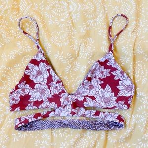 Acacia Haku Bikini Top in Rust Magnolia